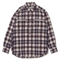 TSジッパーシャツ(Men's)(ネイビー-S)