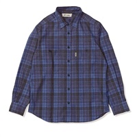 TSメランジチェックシャツ(Men's)(ブルー-S)