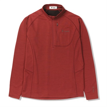 PPウールハーフジップ(Men's)(アイアンレッド-S)