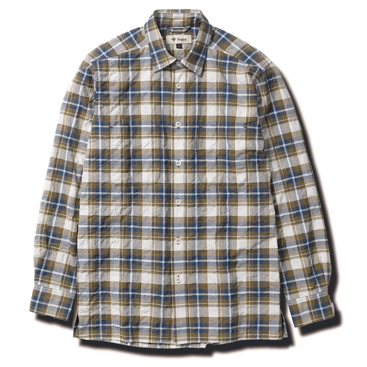 Cシールドサーフェスチェックシャツ(Men's)(カーキ-S)