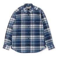 Cシールドフレッシュチェックシャツ (Men's)(ネイビー-S)