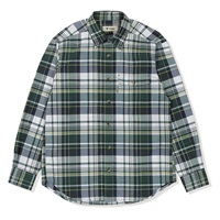 Cシールドフレッシュチェックシャツ (Men's)(グリーン-S)