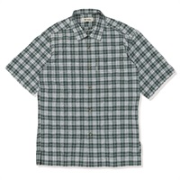 CシールドバンピーチェックシャツS/S(グリーン-S)
