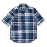 CシールドフレッシュチェックシャツS/S(ネイビー-S)