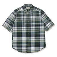 CシールドフレッシュチェックシャツS/S(グリーン-S)