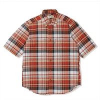 CシールドフレッシュチェックシャツS/S(レッド-S)