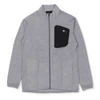 マイクログリッドウールフルジップ(グレー-M)