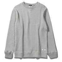 ヘビーワッフルクルー (Men's)(グレー-M)