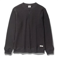 ヘビーワッフルクルー (Men's)(ブラック-M)