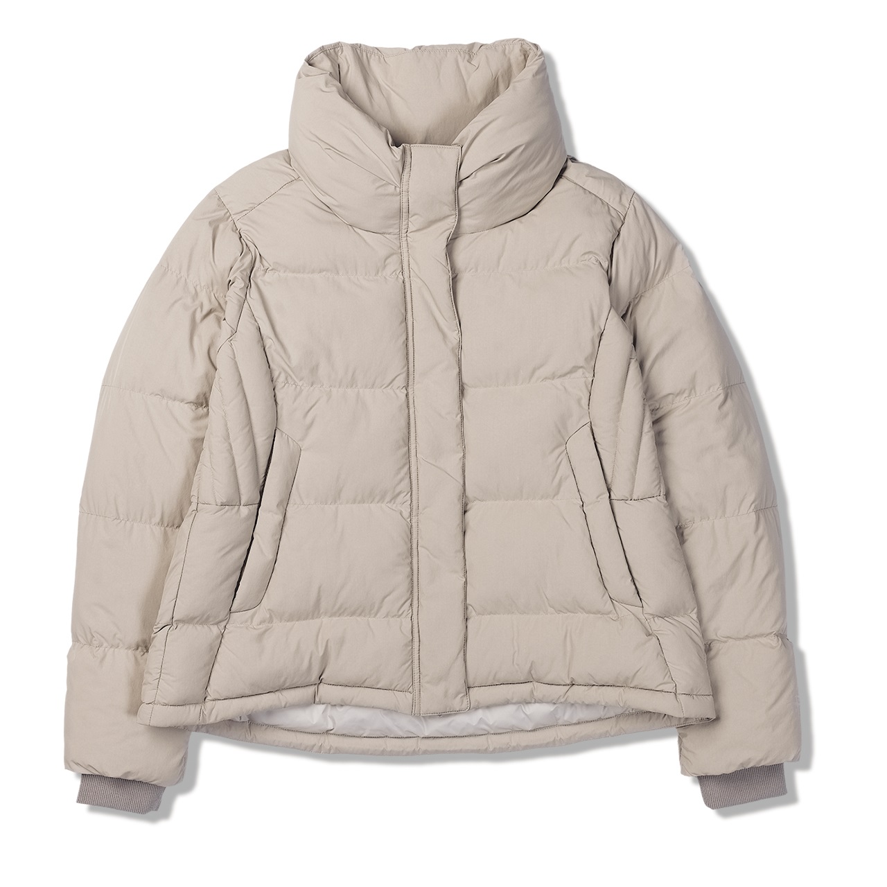 マイクロパフボリュームネックジャケット(Women's)(ペールピンク-M)