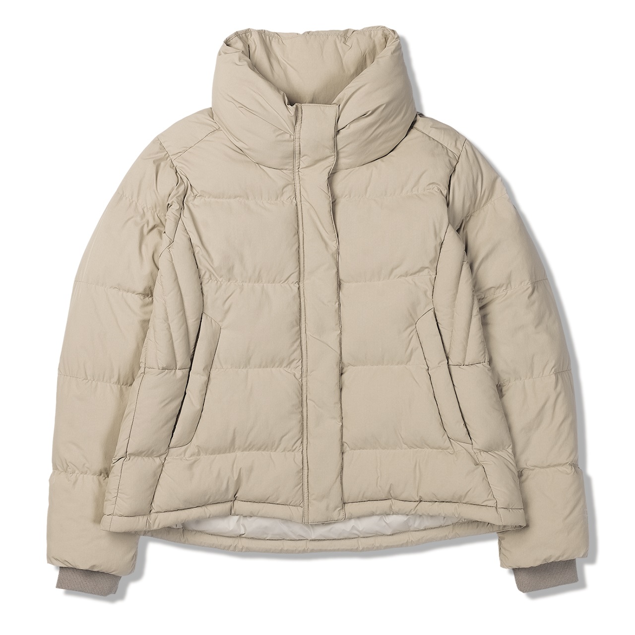 マイクロパフボリュームネックジャケット(Women's)(ダークグラナイトサンド-M)