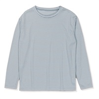 TSスムースボーダークルー(ライトブルー-S)