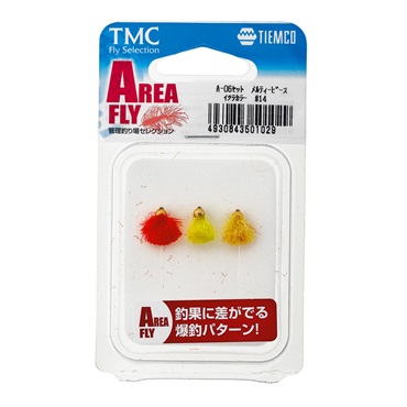 完成品フライセット　管理釣り場セレクション(A-06セット　メルティ-ビース　イクラカラー　#14)