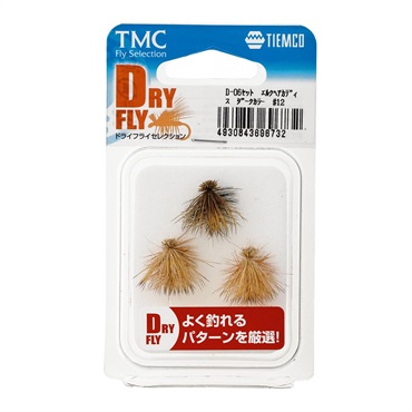 完成品フライセット　ドライフライセレクション(D-05セット　エルクヘアカディス　ダークカラー　#10)
