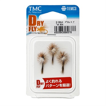 完成品フライセット　ドライフライセレクション(D-15セット　パラシュート アダムス #12)