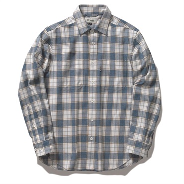 TSウォームチェックシャツ  (Men's)(インディゴ-S)