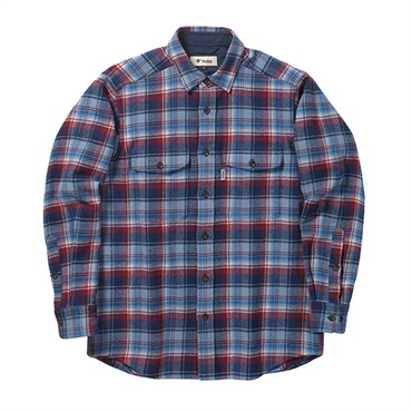WWレトロチェックシャツ  (Men's)(ブルー-S)