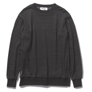PPウールジャカードクルー (Men's)(ブラック-S)