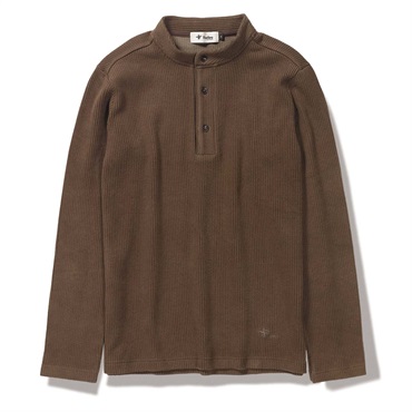 コーデュロイヘンリーネック(Men's)(ブラウン-S)