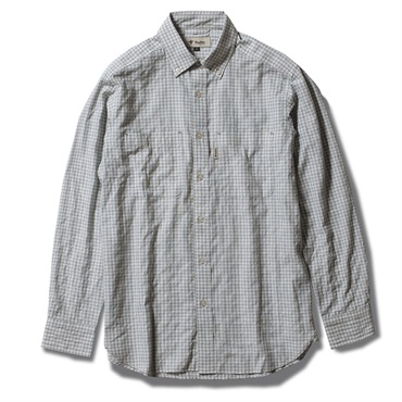 TSサッカーギンガムシャツ  (Men's)(ライトグレー-S)