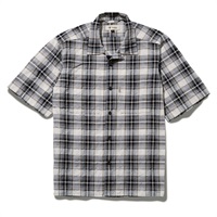 CシールドサーフェスチェックOCシャツS/S (Men's)(カーボンブラック-S)
