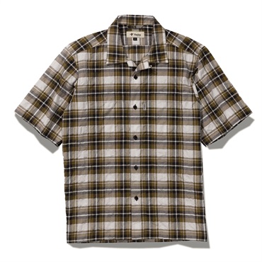 CシールドサーフェスチェックOCシャツS/S (Men's)(ゴールドオーカー-S)