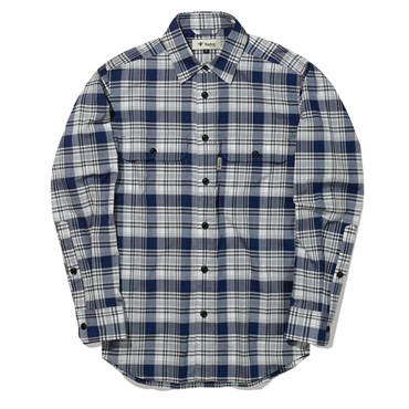 Cシールドチェックシャツ (Men's)(インクブルー-S)