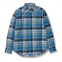 Cシールドフレッシュチェックシャツ (Men's)(ブルー-S)