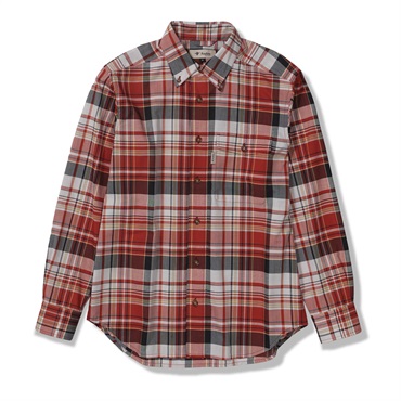 Cシールドフレッシュチェックシャツ (Men's)(レッド-S)