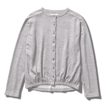 PPウールジャカードカーディ(Women's)(グレー-S)
