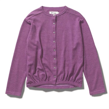 PPウールジャカードカーディ(Women's)(パープル-S)