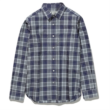 SCミドルチェックシャツ (Women's)(ブルー-S)