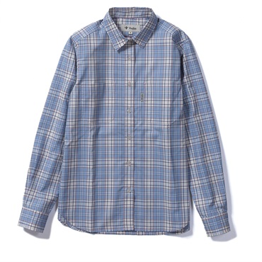 SCミドルチェックシャツ (Women's)(ライトブルー-S)