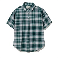 CシールドサーフェスチェックシャツS/S  (Women's)(グリーン-S)