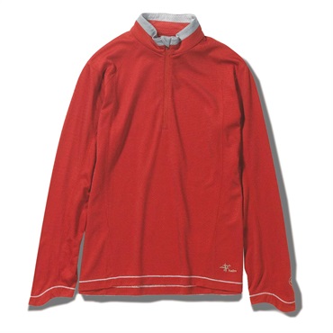 TSウールハーフジップ(Women's)(レッド-S)
