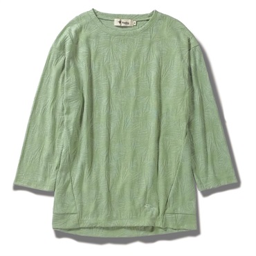 TSリーフジャカードクルー7/S(Women's)(ライトグリーン-S)