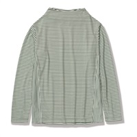 TSスムースボーダーボトルネック(Women's)(アッシュグリーン-S)