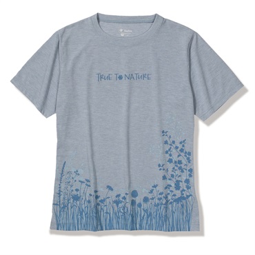 CシールドフィールドフラワーティーS/S (Women's)(フェードブルー-S)