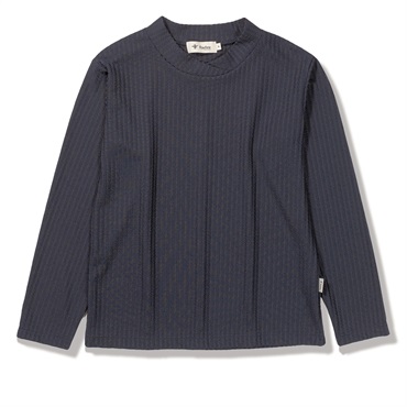 TSワッフルリブクロスネック (Women's)(ネイビー-S)
